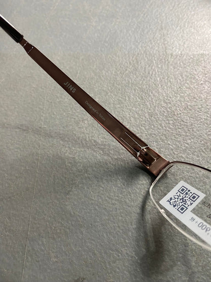 Plastic/Metal Frame JINS Glossy Brown (AMMN15S372E05) Eyeglass