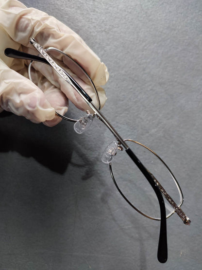 Plastic/Metal Frame JINS Silver (MMF15S056E96) Eyeglass
