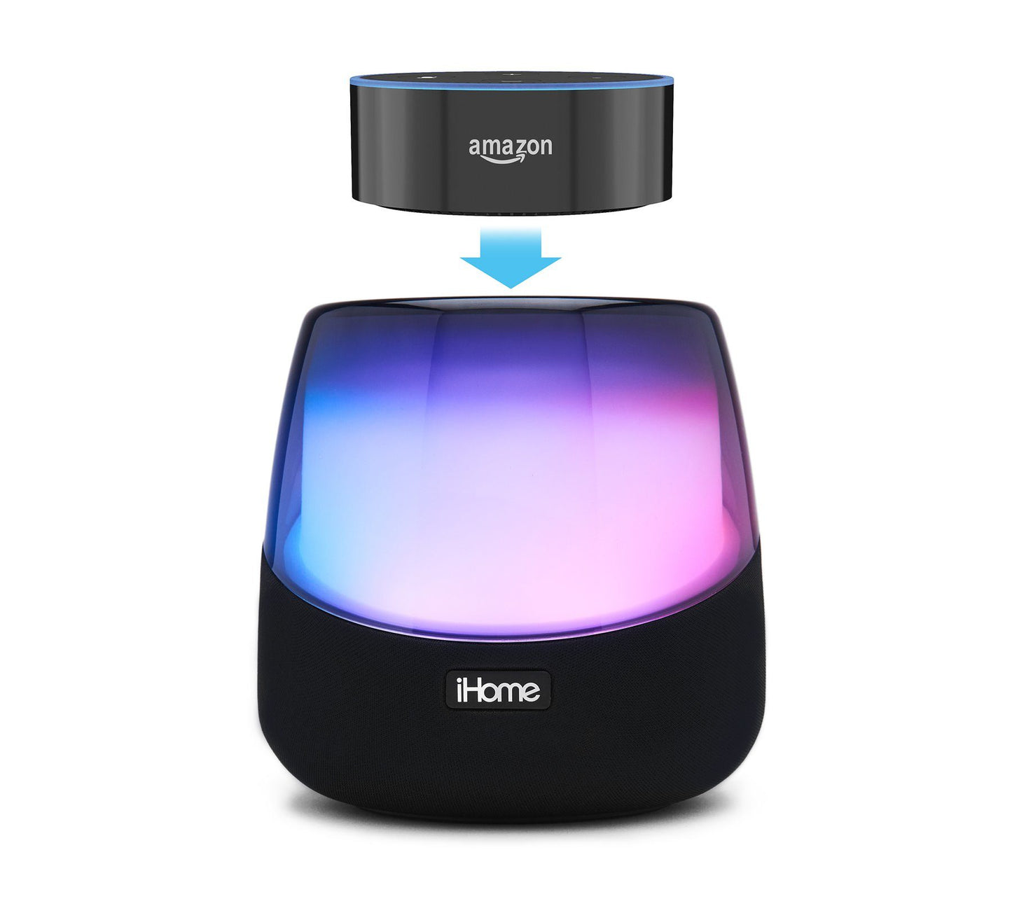 Amazon iHome iAV5 Color Changing Bluetooth Rechargeable Speaker 4 Echo Dot Alexa Accessories