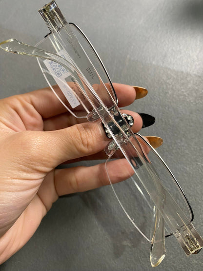 Plastic/Metal Frame JINS Silver/Transparent (AMMN15S574A96) Eyeglass