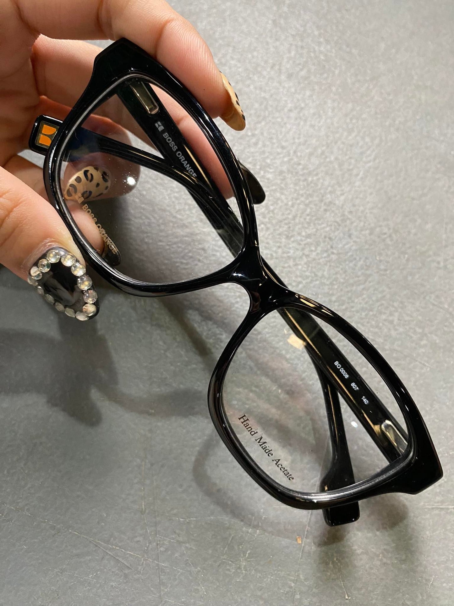 Plastic Frame BOSS ORANGE Glossy Black (B0 0008807) Eyeglass