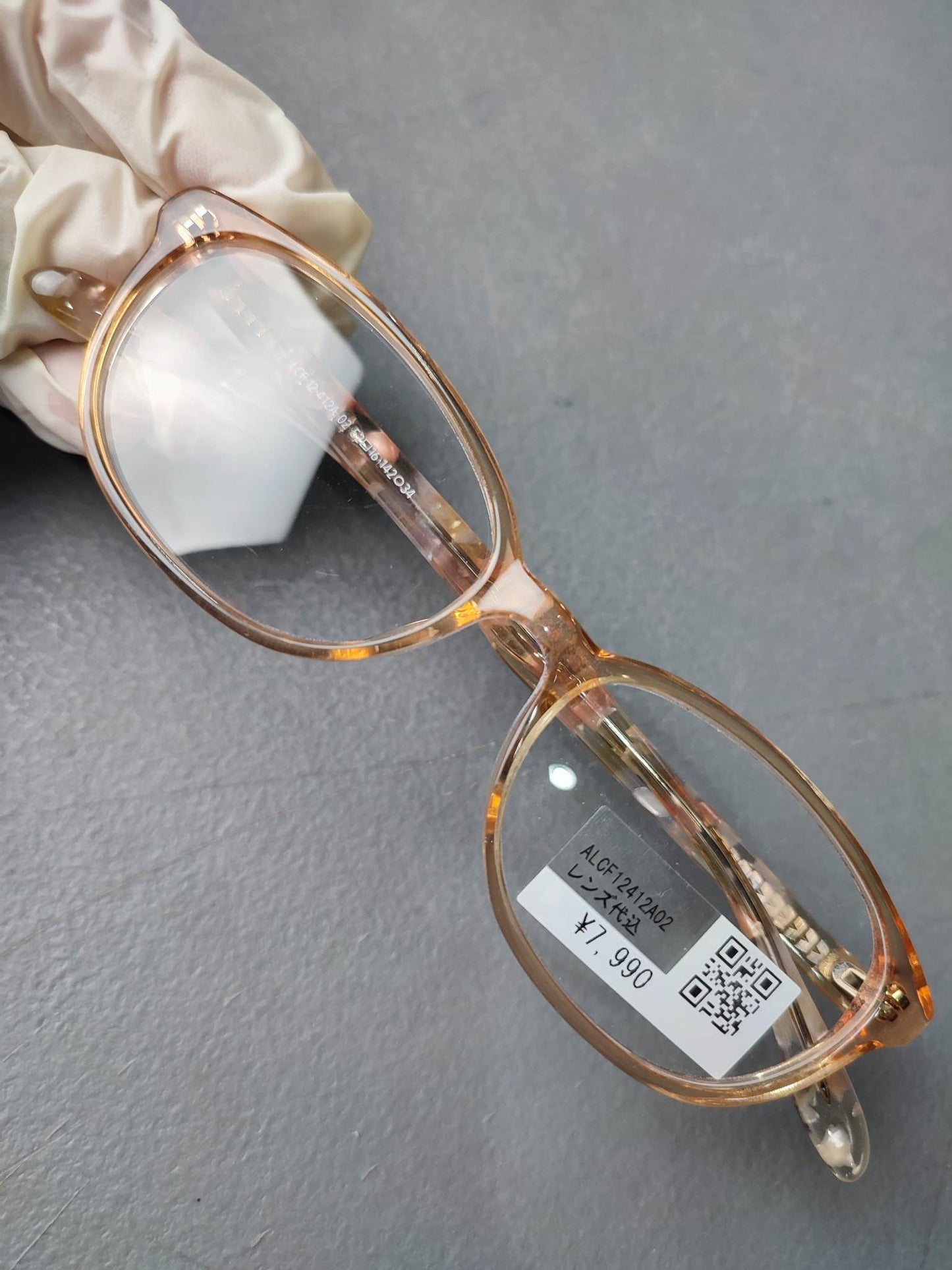 Plastic Frame JINS Transparent Orange (ALCF12412A02) Eyeglass