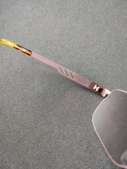 Metal Zona Titanium Brown,Yellow (ZN9012)-(Size:60-16-135) Sunglass