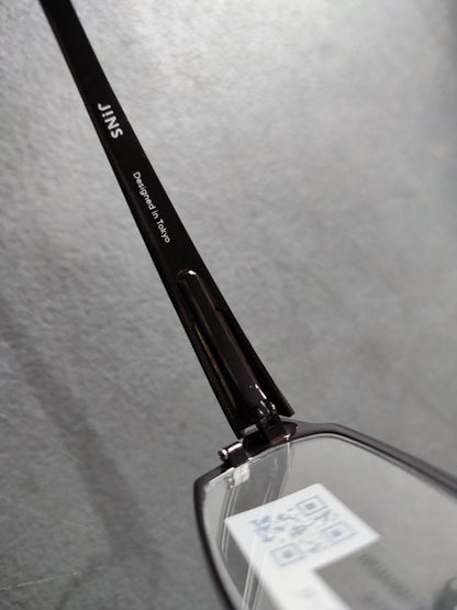 Plastic/Metal Frame JINS Glossy Black (AMMF15S065D93) Eyeglass