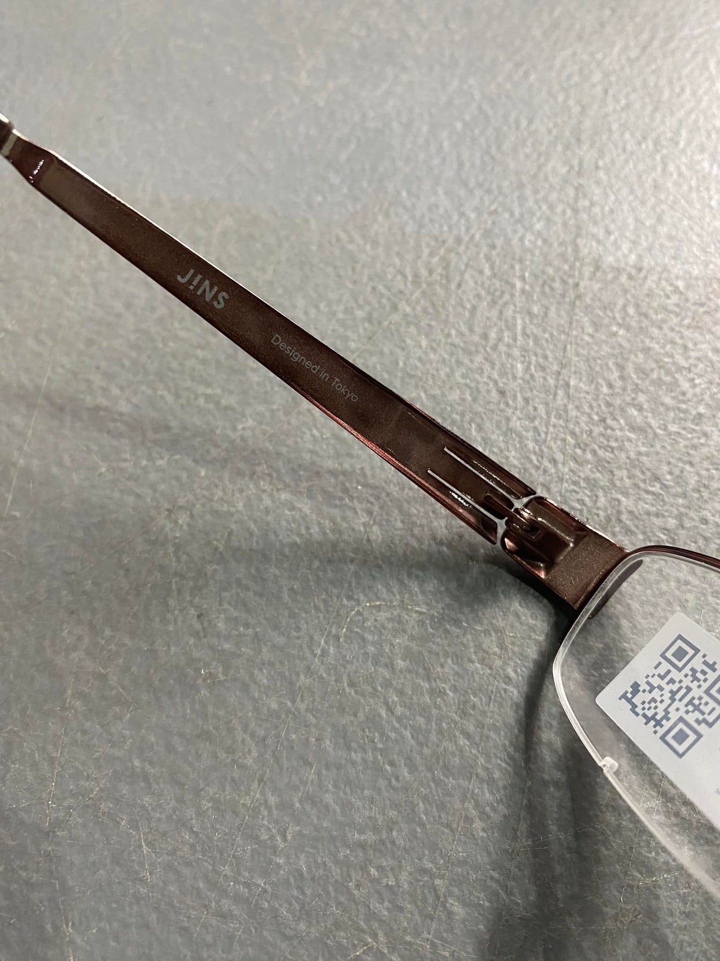 PlasticMetal Frame JINS Glossy Brown (AMMN15S572A05) Eyeglass