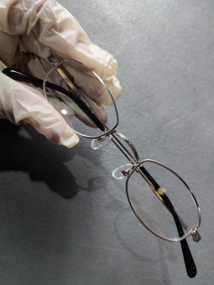 Plastic/Metal Frame JINS Silver (MMF15S056E96) Eyeglass