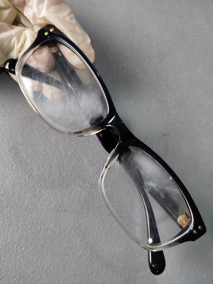 Plastic Frame JINS Black/White (CCF-14A-123H98) Eyeglass