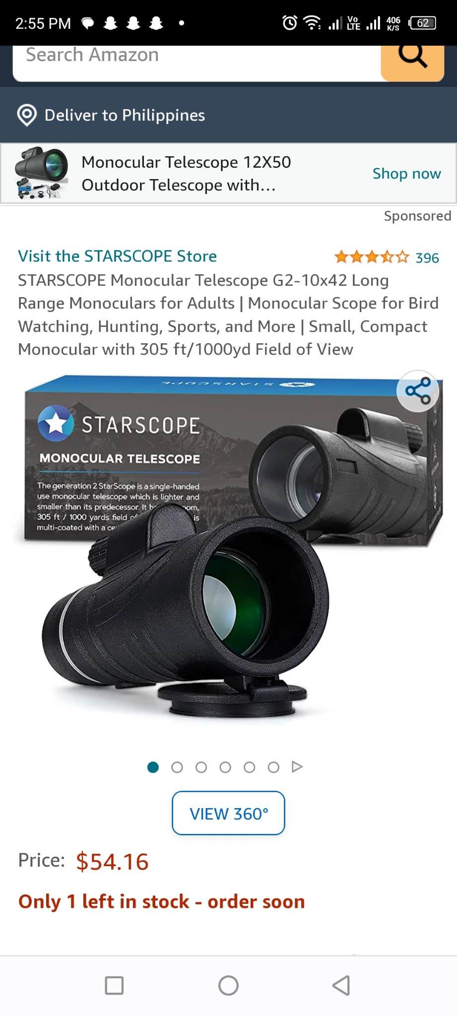 Starscope Monocular Telescope