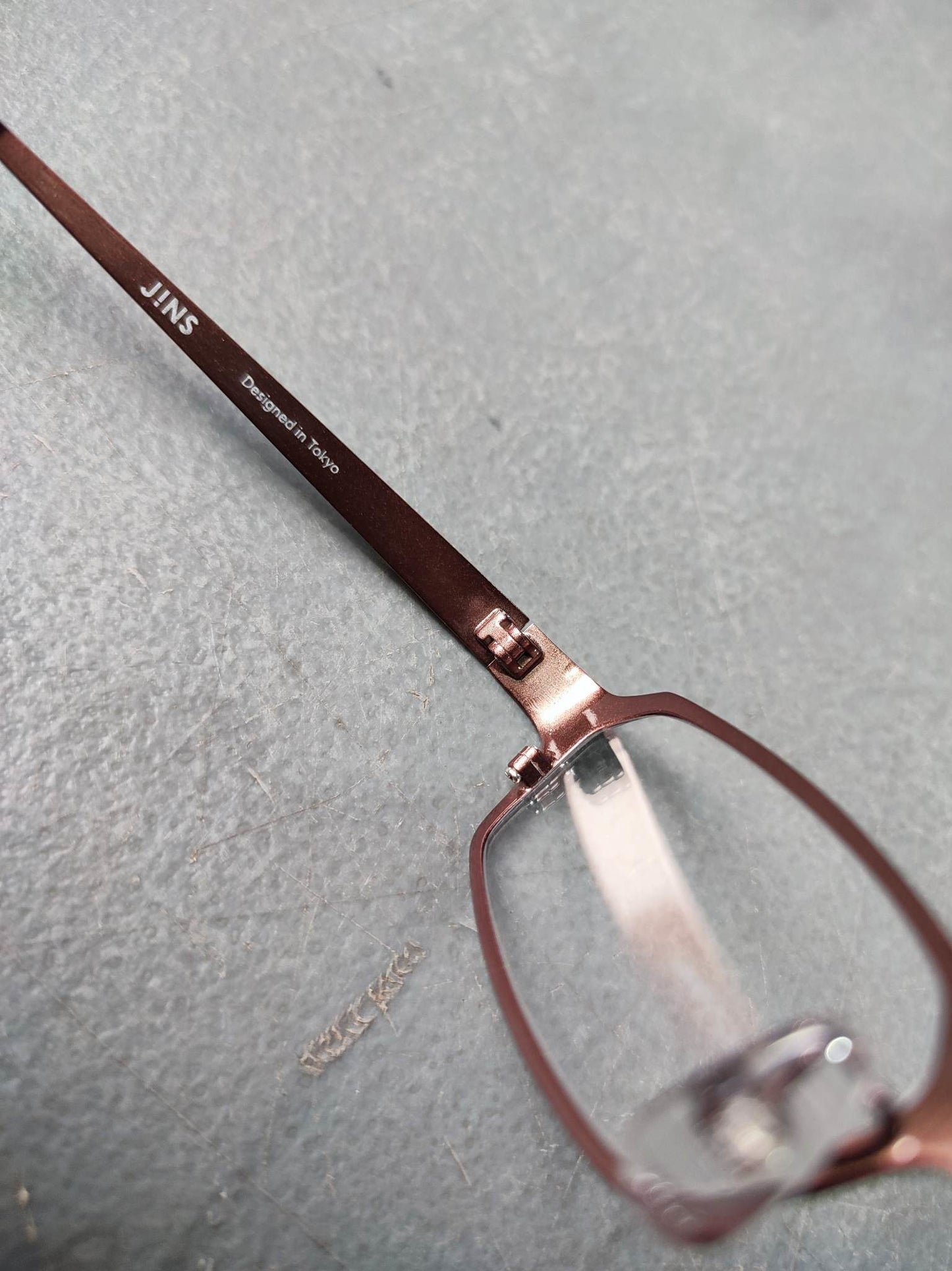 Plastic/Metal Frame JINS Glossy Brown (MMF-15S-057F84) Eyeglass