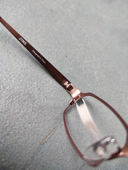 Plastic/Metal Frame JINS Glossy Brown (MMF-15S-057F84) Eyeglass