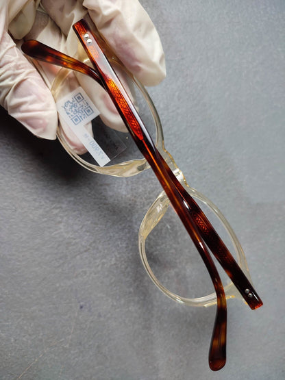 Plastic Frame JINS Transparent/Yellow/Orange/Brown (AMCF15A262C95) Eyeglass