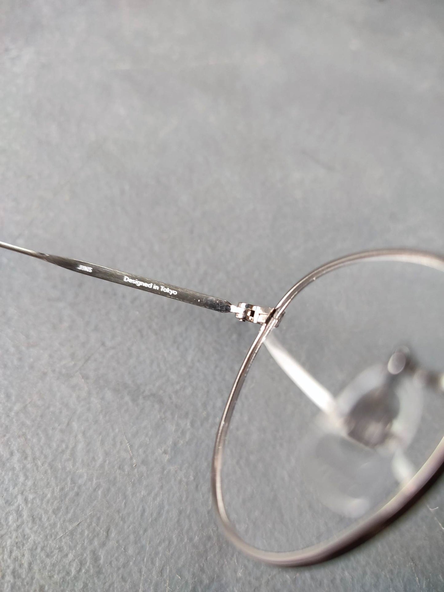 Stainless Steel Frame JINS Silver/Black (MMF-15S-054E) Eyeglass