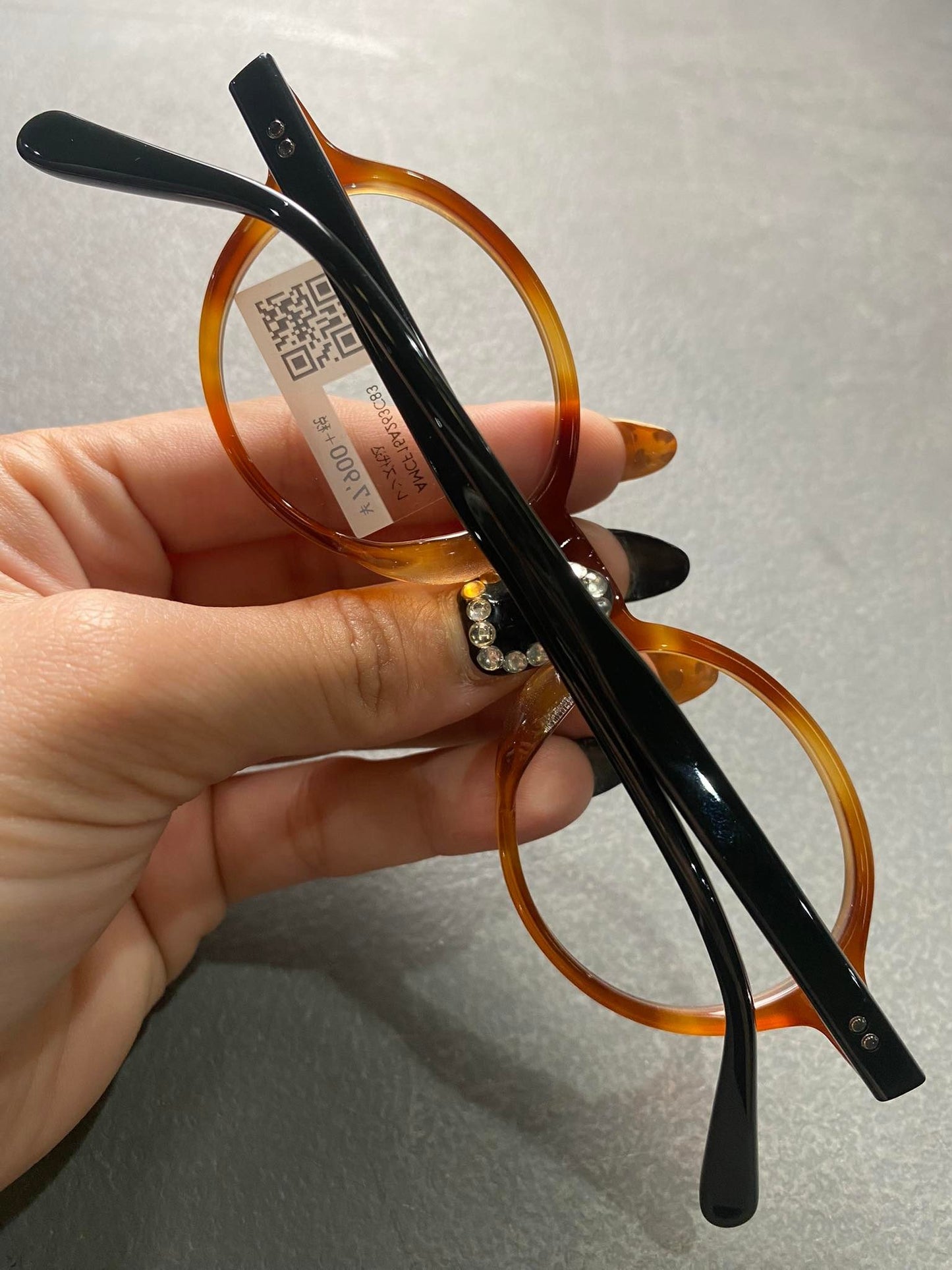 Plastic Frame JINS Orange/Black (AMCF15A263C83) Eyeglass