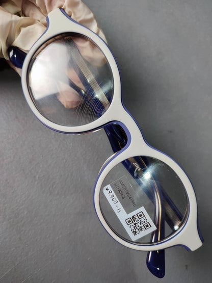 Plastic Frame JINS White/Blue (AMCF15S141A90) Eyeglass