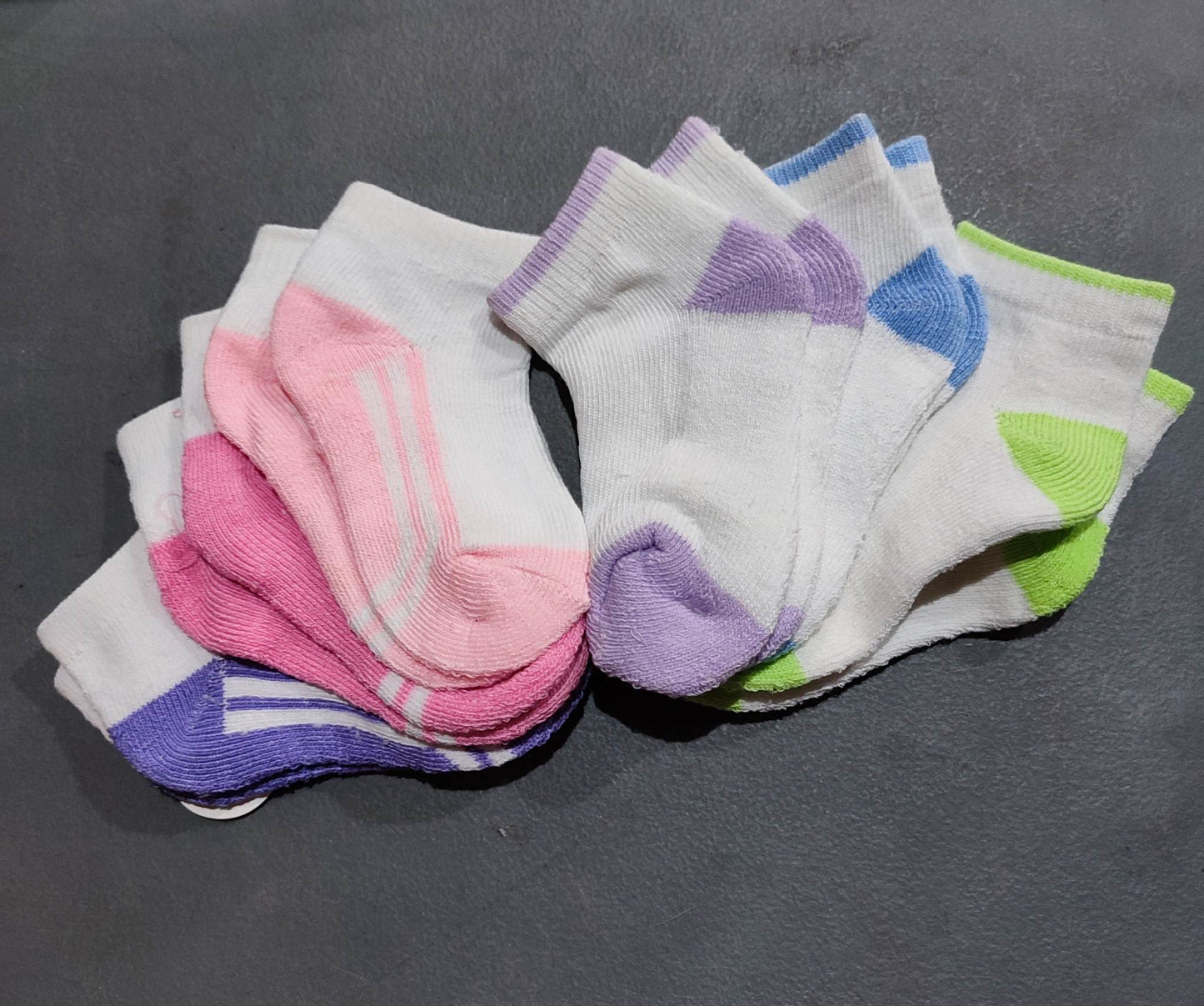 Athletech Kids Socks 2 Color Size: 3-5 Yrs Old Low Cut 6pairs (06EXC0016) - International Mall Pull-out