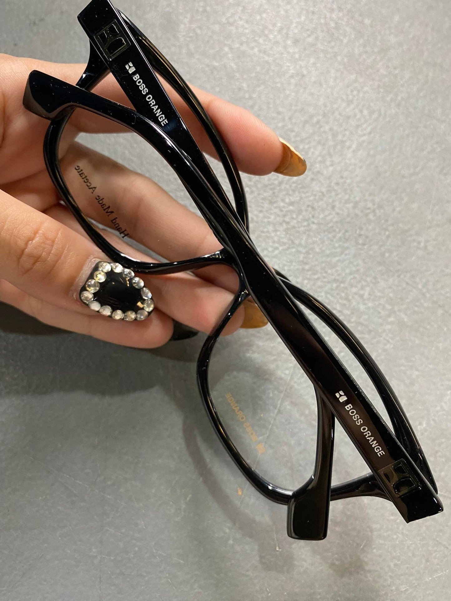 Plastic Frame BOSS ORANGE Glossy Black (B0 0008807) Eyeglass