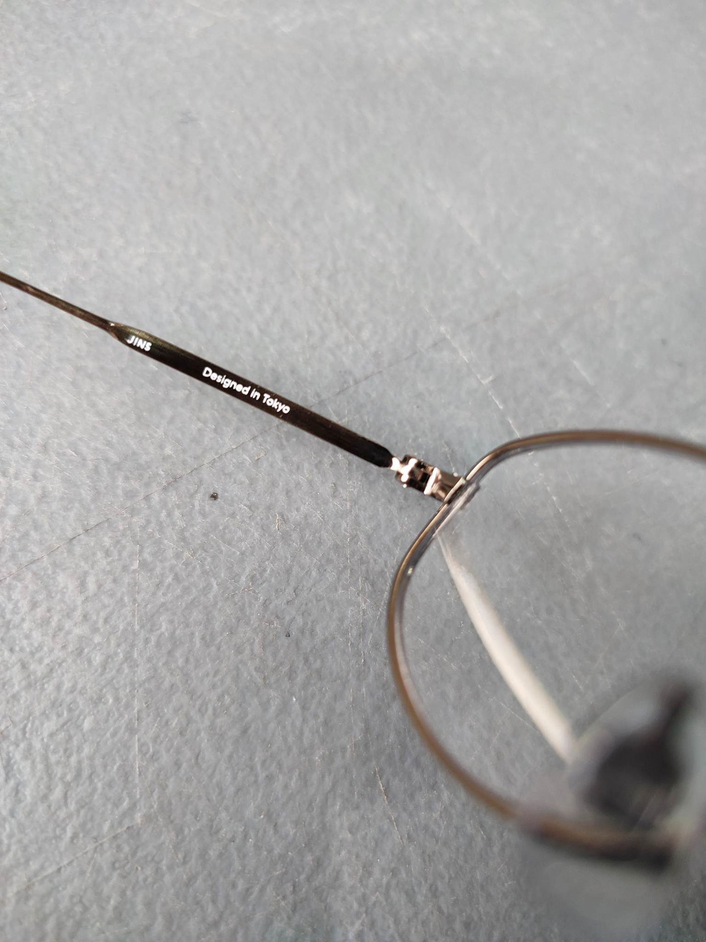 Plastic/Metal Frame JINS Gold (MMF-15S-056E) Eyeglass