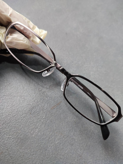 Plastic/Metal Frame JINS Matt Gray Eyeglass