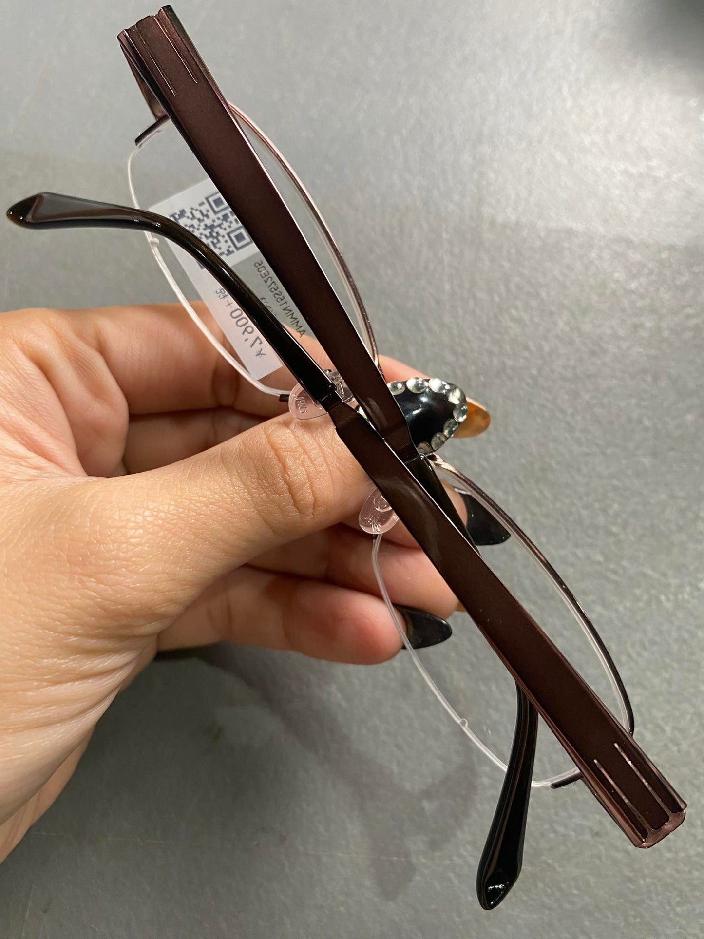Plastic/Metal Frame JINS Glossy Brown (AMMN15S372E05) Eyeglass