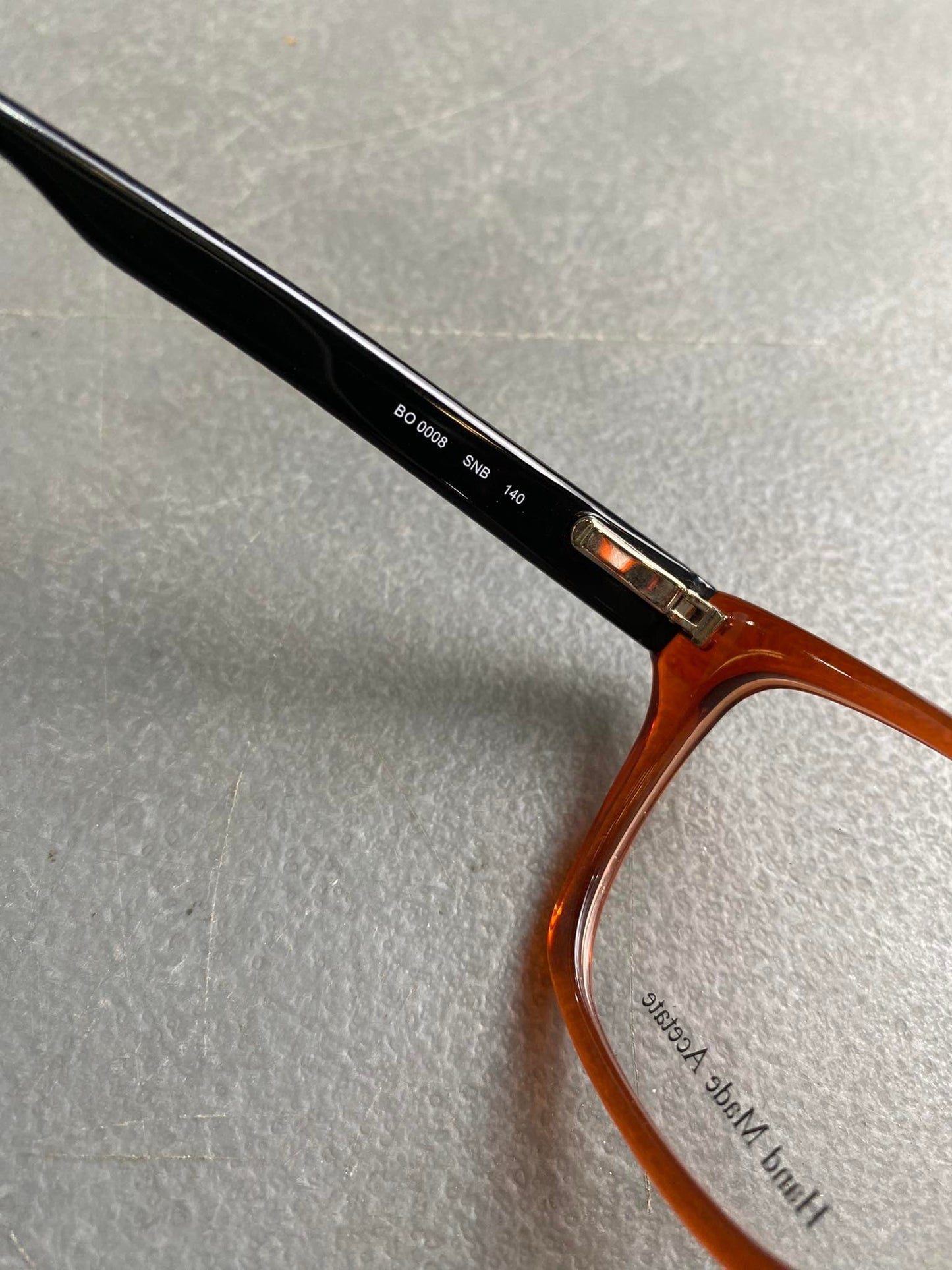 Plastic Frame BOSS ORANGE Orange/Black (B0 0008 SNB) Eyeglass