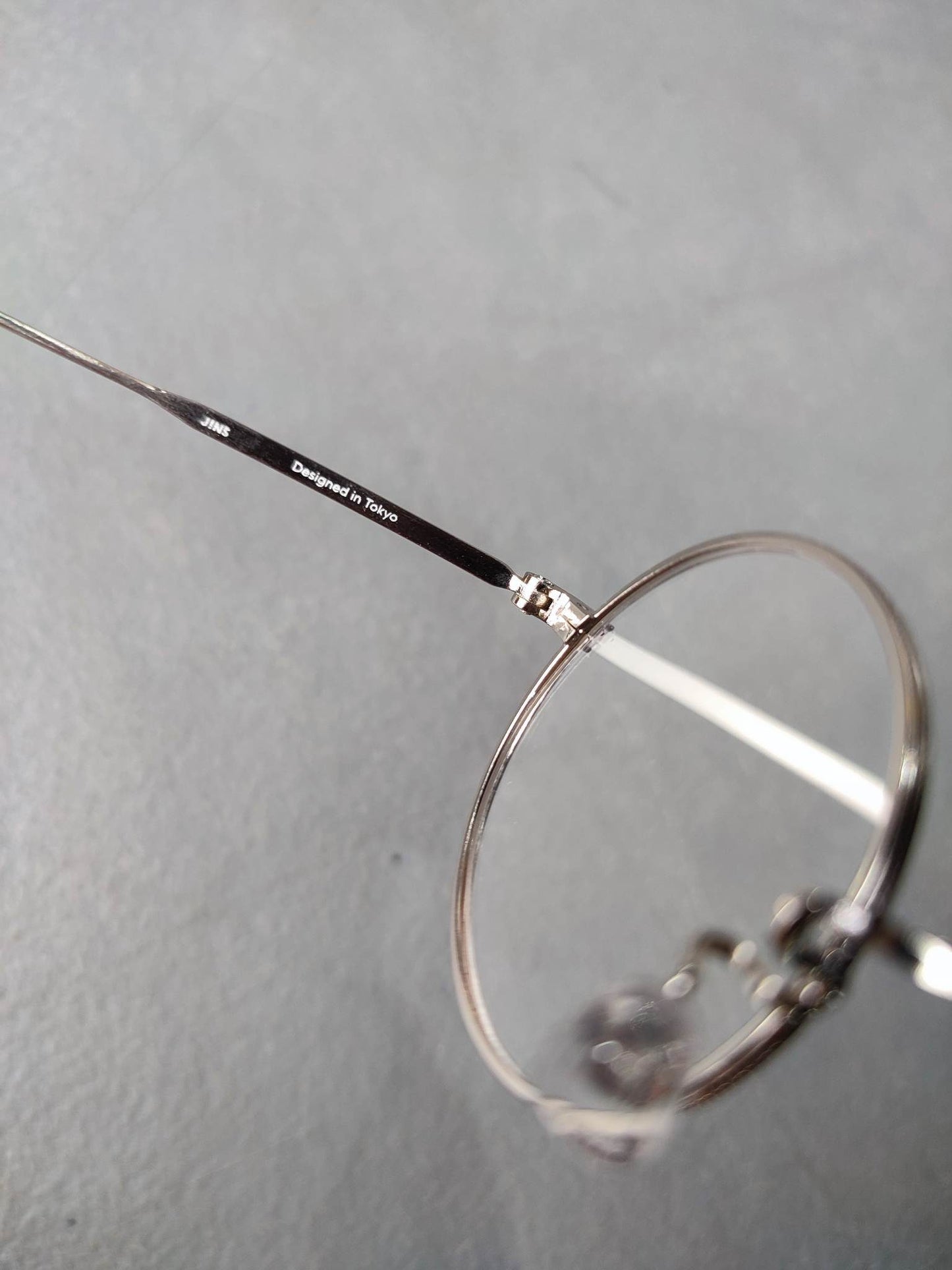 Stainless Metal Frame JINS Silver/Black (MMF-15S-053E) Eyeglass