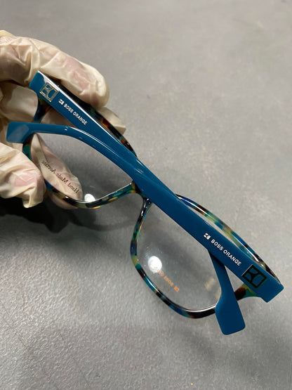Plastic Frame BOSS ORANGE Blue/Yellow Brown (B0 0008) Eyeglass