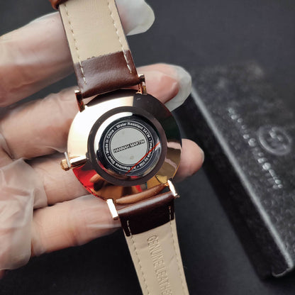 Hannah Martin Leather Watch W/Box - Brown Strap