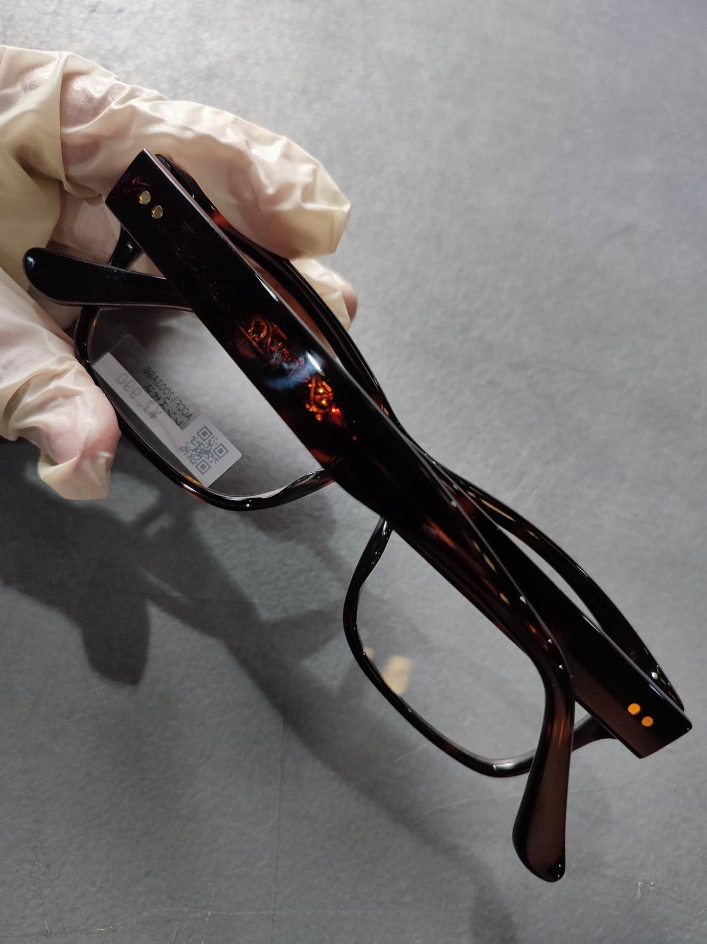 Plastic Frame JINS CLASSIC Black/Orange (ACCF12003A86) Eyeglass