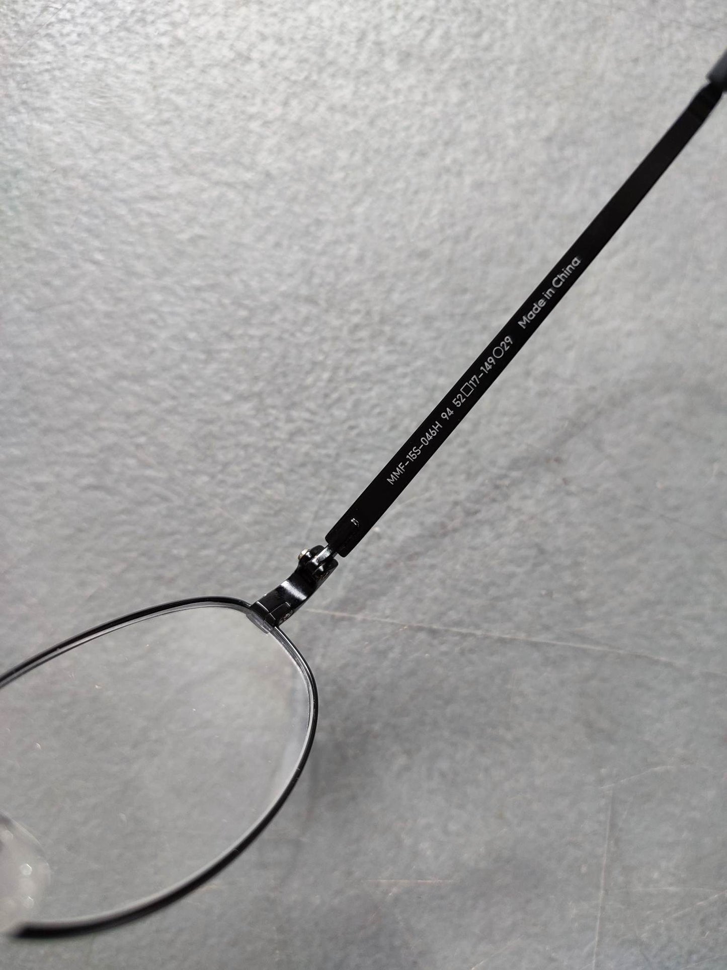 Plastic/Metal Frame JINS Glossy Black (AMMF15S046H94) Eyeglass