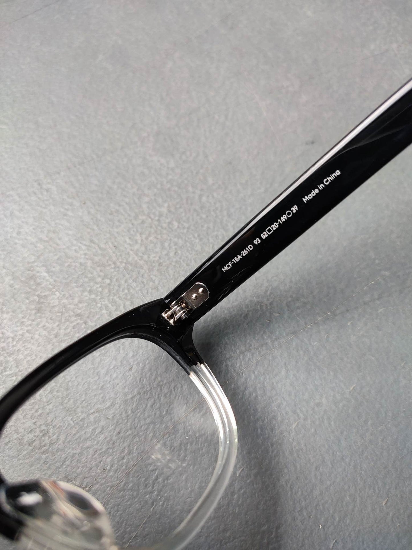 Plastic Frame JINS Black/Transparent White (AMCF15A261D93) Eyeglass