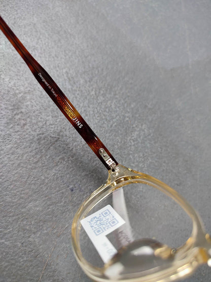 Plastic Frame JINS Transparent/Yellow/Orange/Brown (AMCF15A262C95) Eyeglass