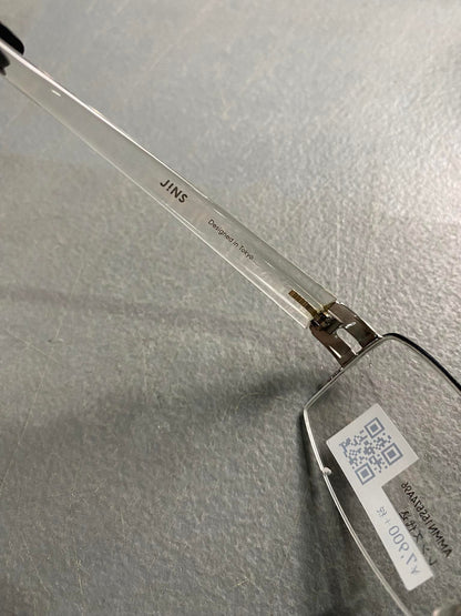 Plastic/Metal Frame JINS Silver/Transparent (AMMN15S574A96) Eyeglass