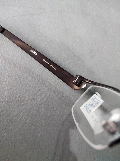 Plastic/Metal Frame JINS Glossy Black (AMMN15S066D93) Eyeglass