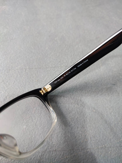 Plastic Frame JINS Black/White (CCF-14A-123H98) Eyeglass