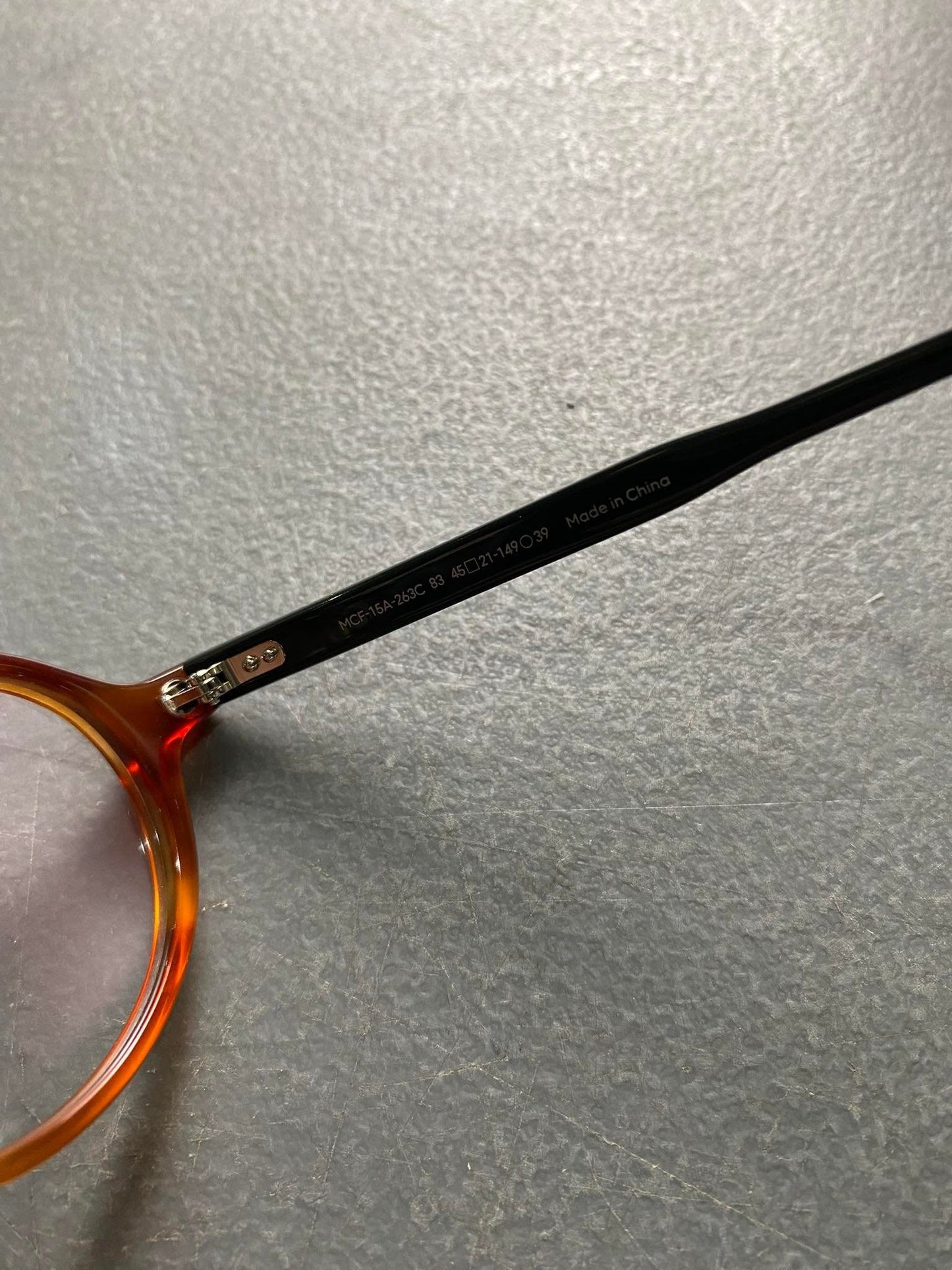 Plastic Frame JINS Orange/Black (AMCF15A263C83) Eyeglass