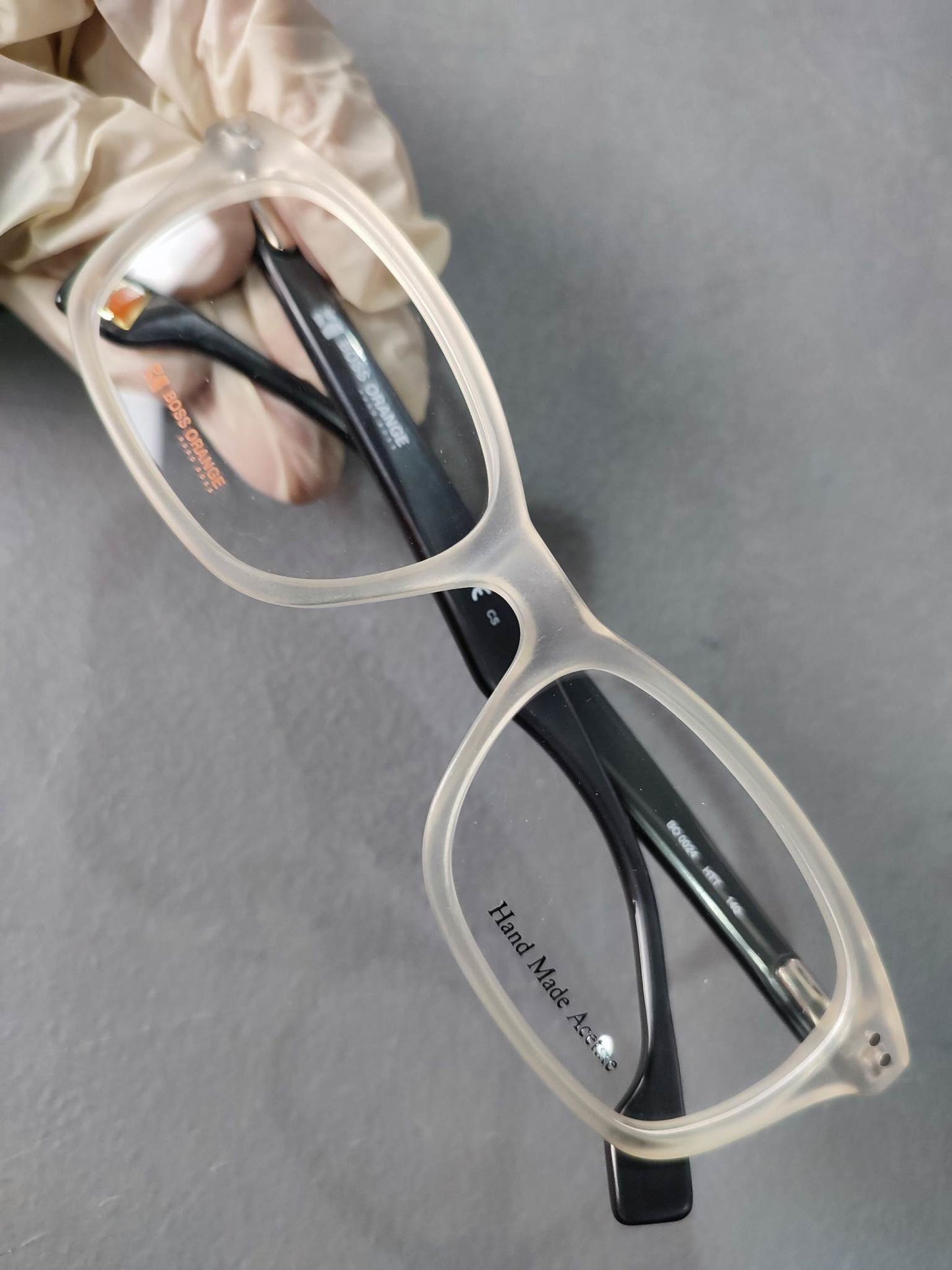 Plastic Frame BOSS ORANGE Black/White (BO-0024 HTT) Eyeglass