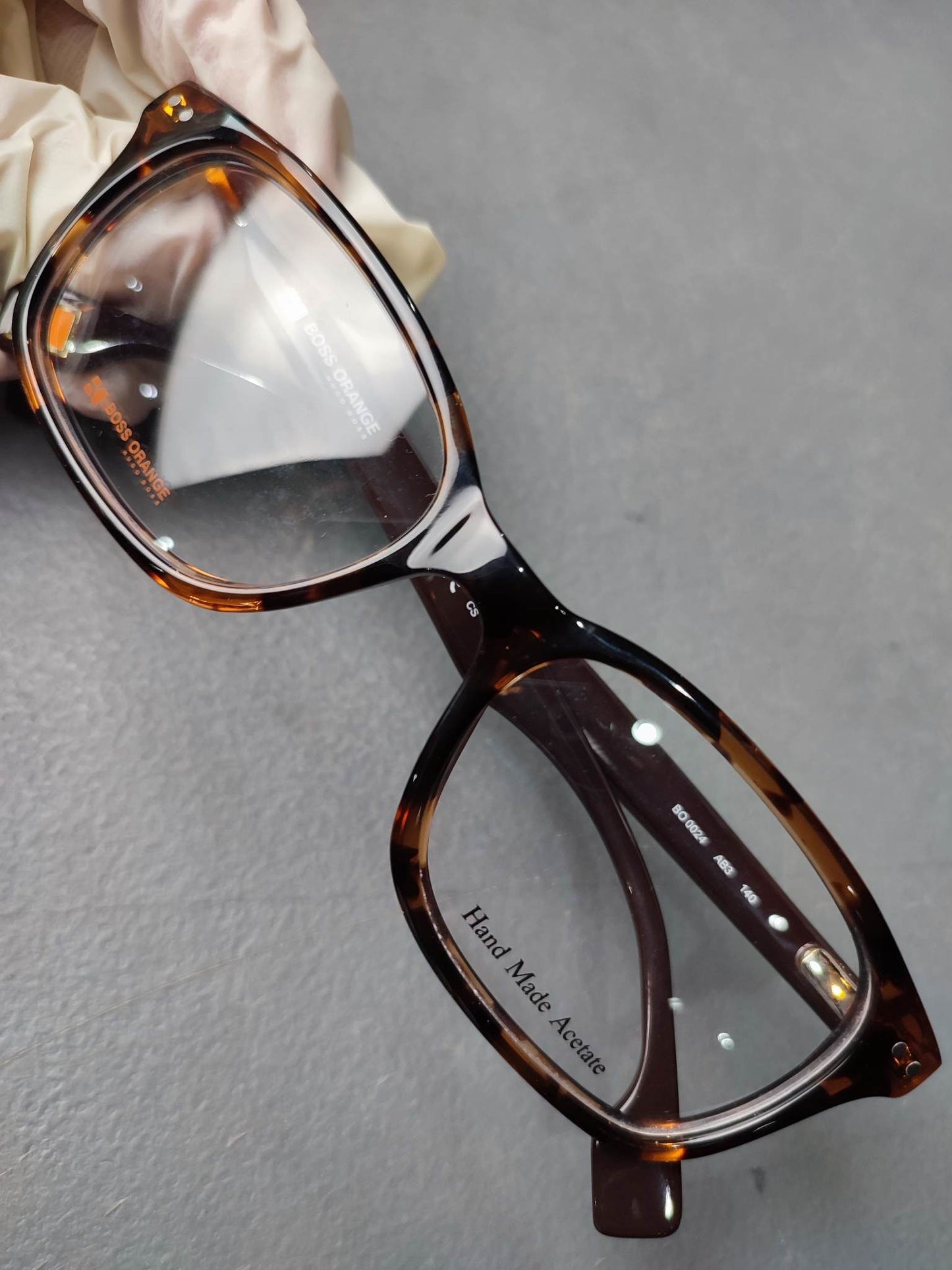 Plastic Frame BOSS ORANGE Transparent Black/Orange (B0 0024 AB3) Eyeglass