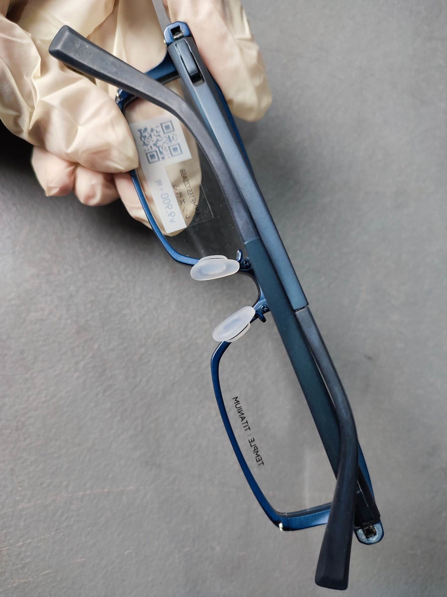 Plastic Frame Eyeglass JINS CLASSIC TEMPLE TITANIUM MATT BLUE (AMMF15S123A