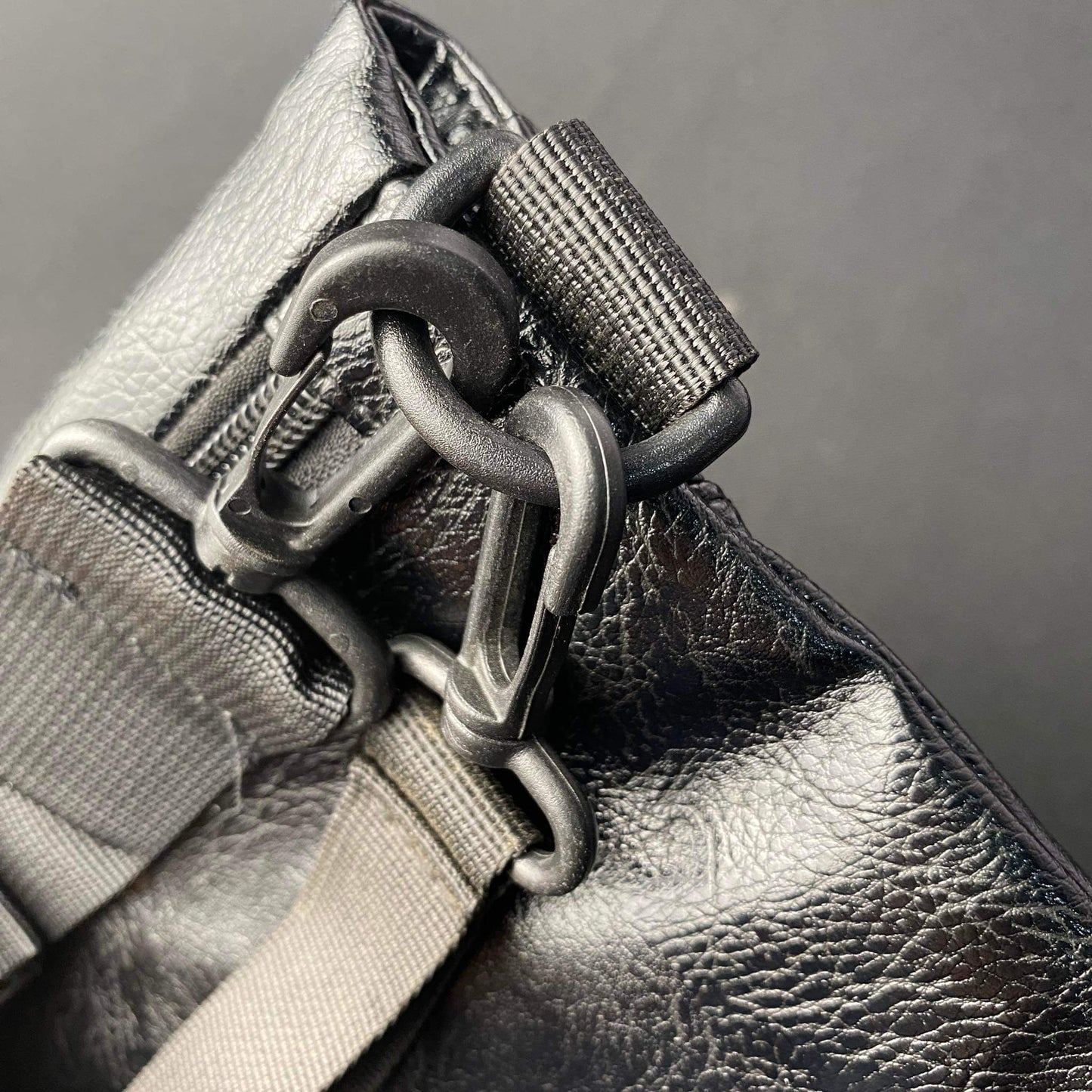 Korean Black Crossbody Chest Bag Leather