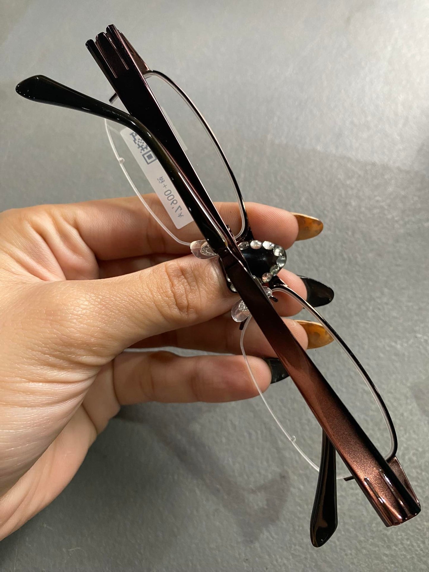 PlasticMetal Frame JINS Glossy Brown (AMMN15S572A05) Eyeglass