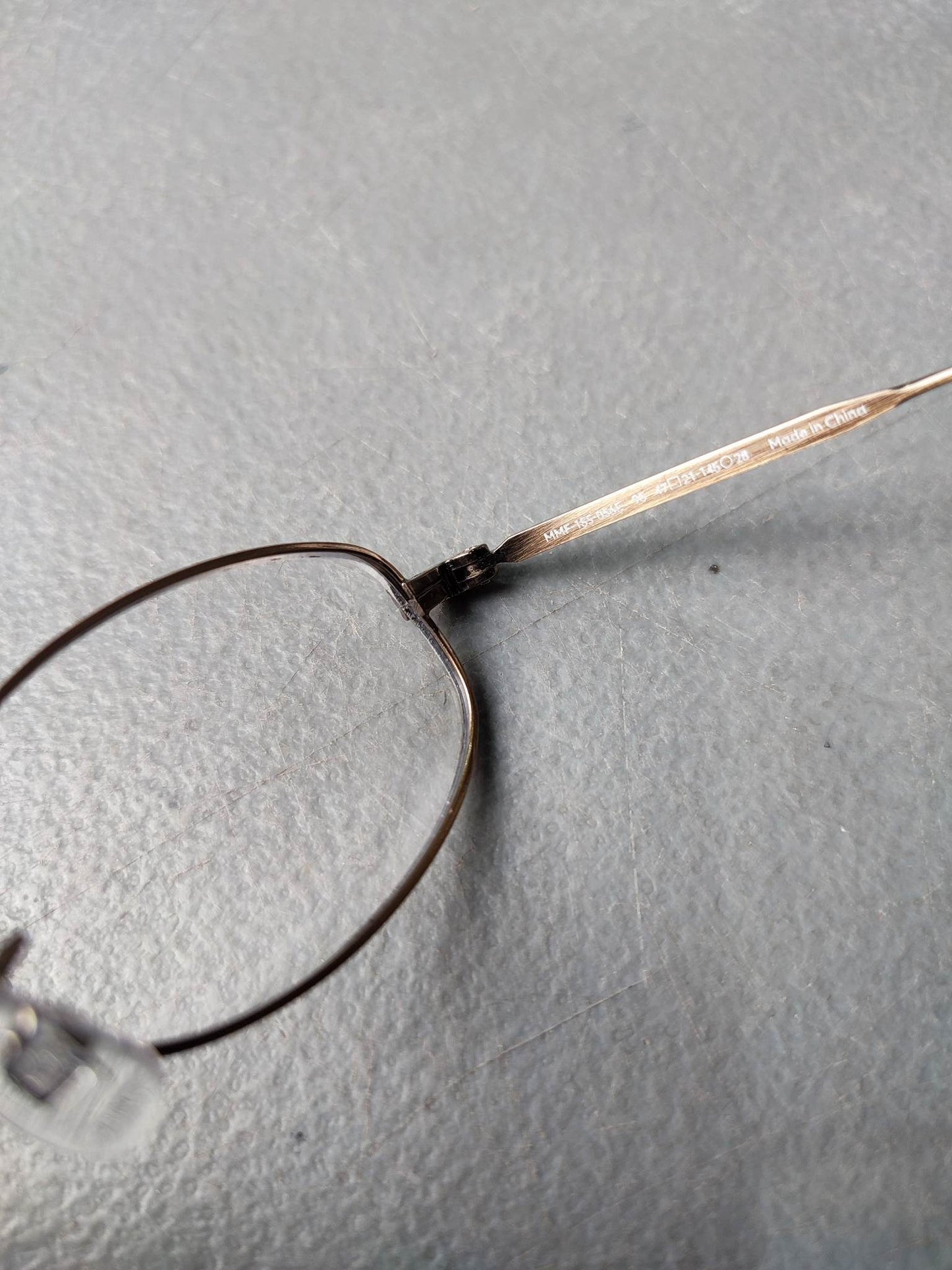 Plastic/Metal Frame JINS Gold (MMF-15S-056E) Eyeglass
