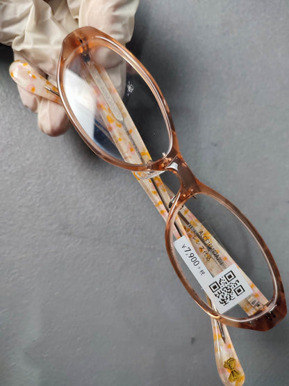 Plastic Frame JINS Floral Brown White (ALCF15S182A203) Eyeglass