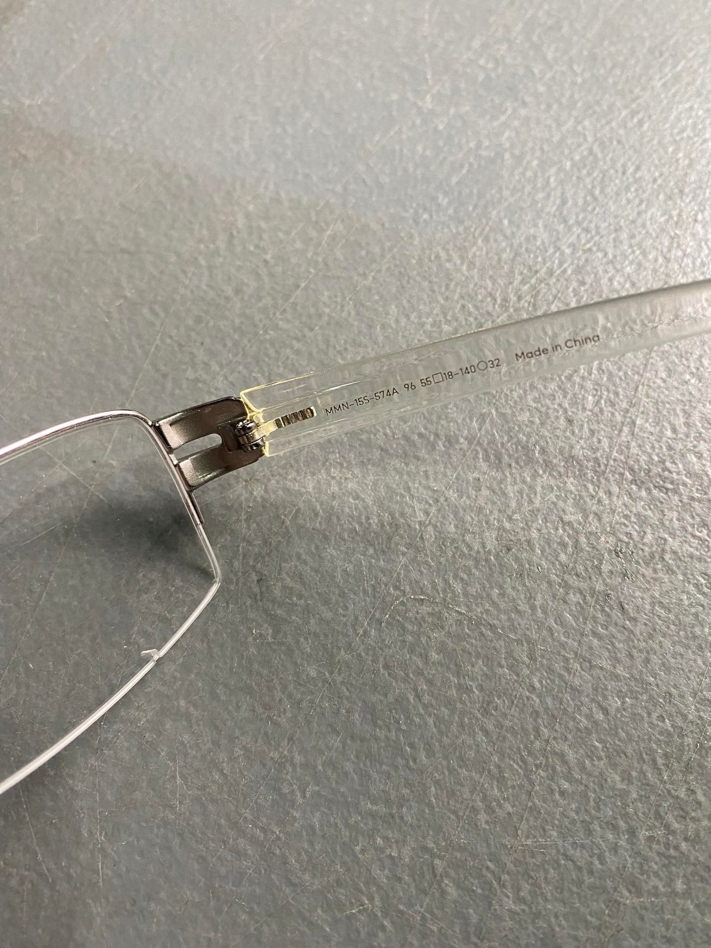 Plastic/Metal Frame JINS Silver/Transparent (AMMN15S574A96) Eyeglass