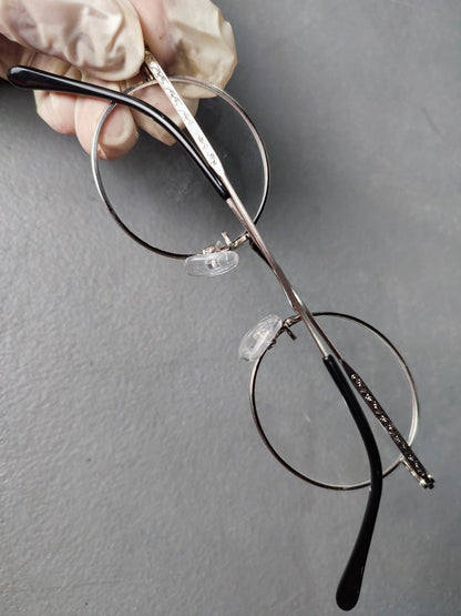 Stainless Metal Frame JINS Silver/Black (MMF-15S-053E) Eyeglass