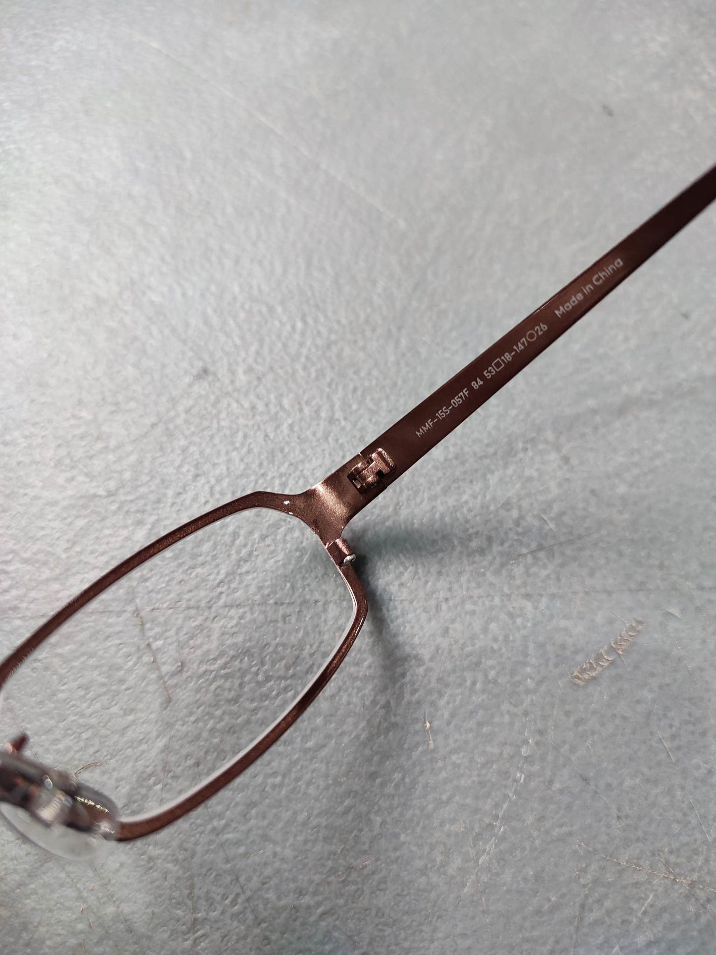 Plastic/Metal Frame JINS Glossy Brown (MMF-15S-057F84) Eyeglass