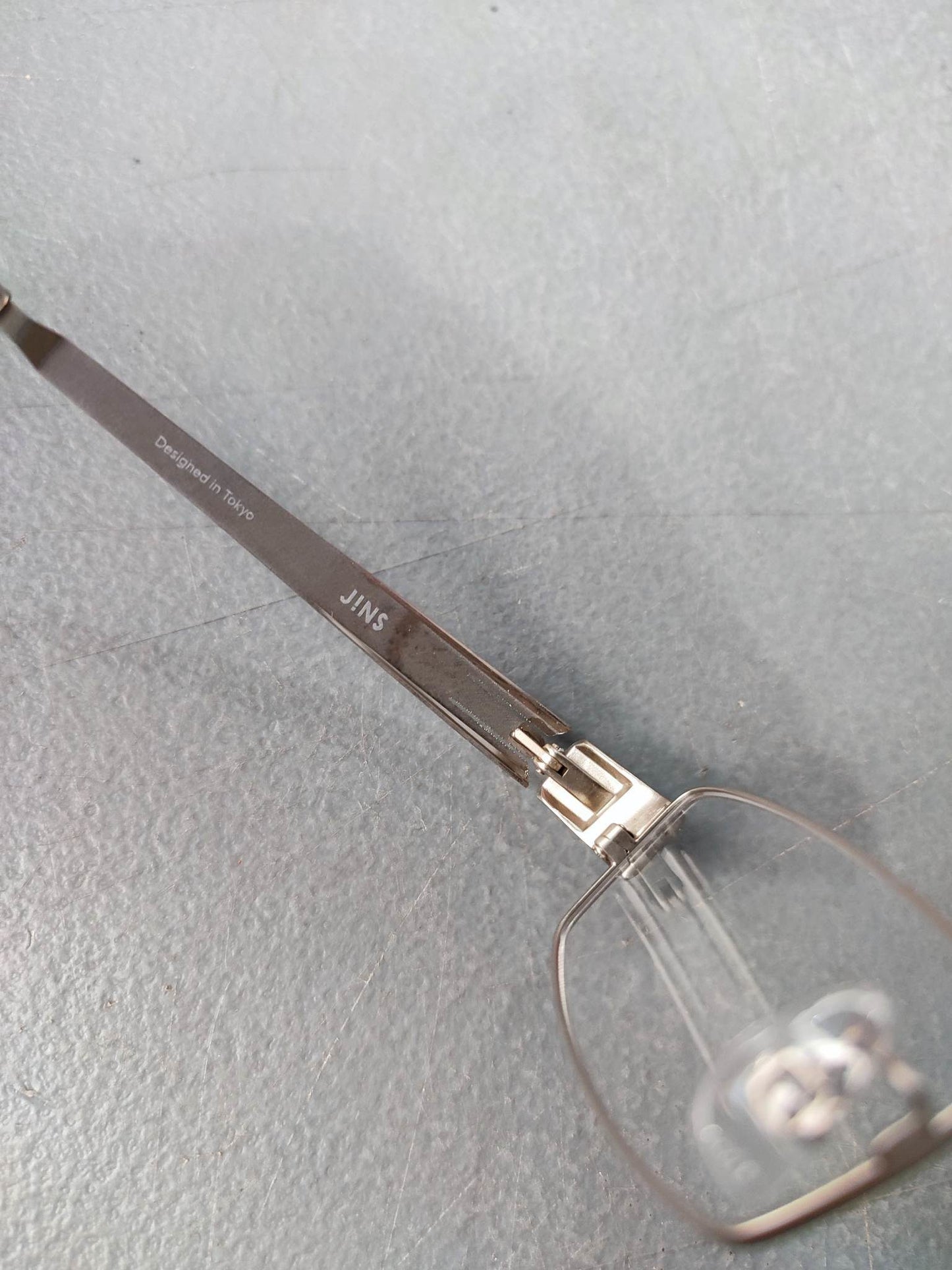 Plastic/Metal Frame JINS Matte Gray (MMF15S571F96) Eyeglass
