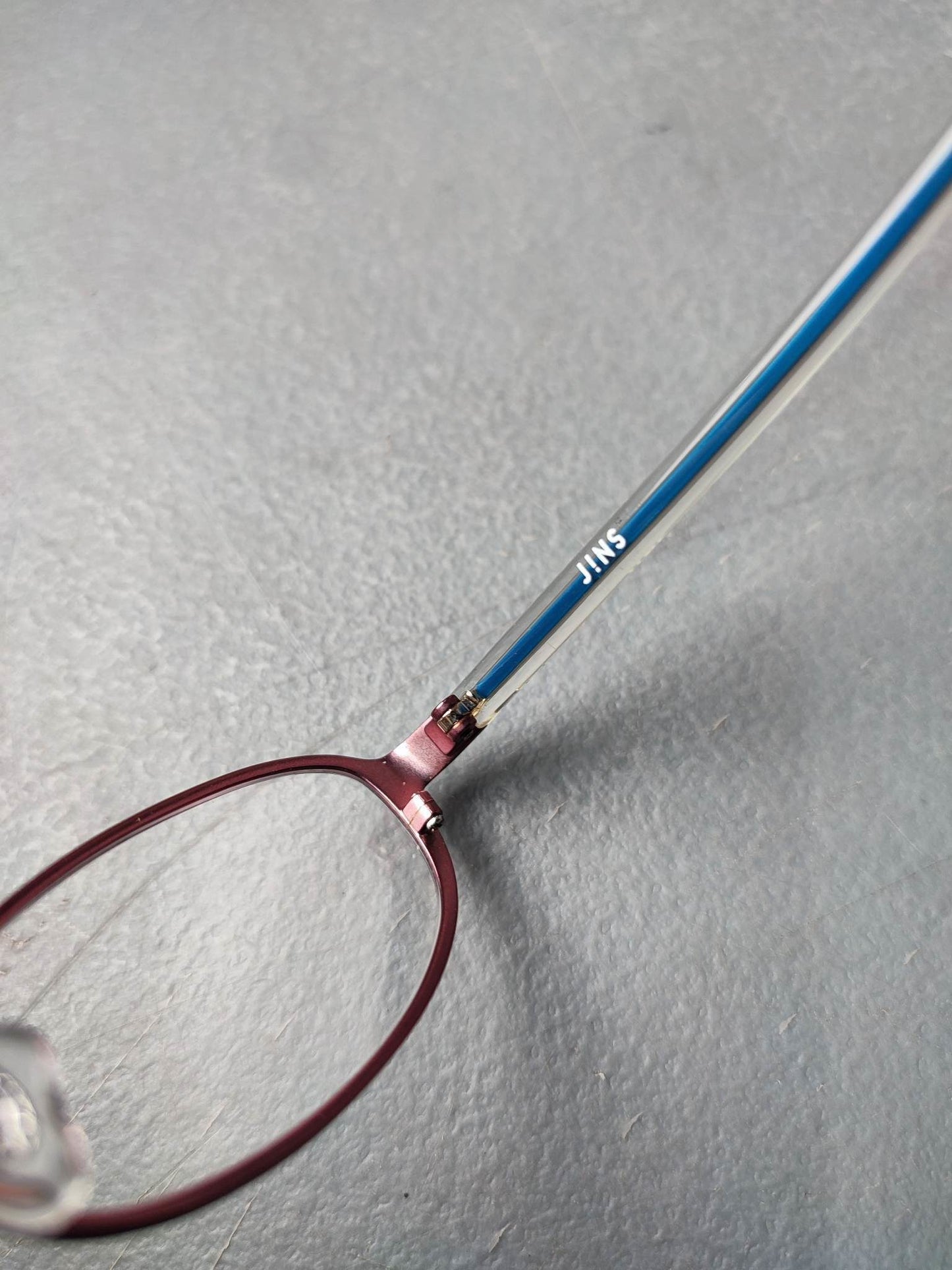 Plastic Frame JINS Matt Red/Blue (ALMF13A449404) Eyeglass