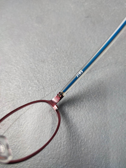Plastic Frame JINS Matt Red/Blue (ALMF13A449404) Eyeglass