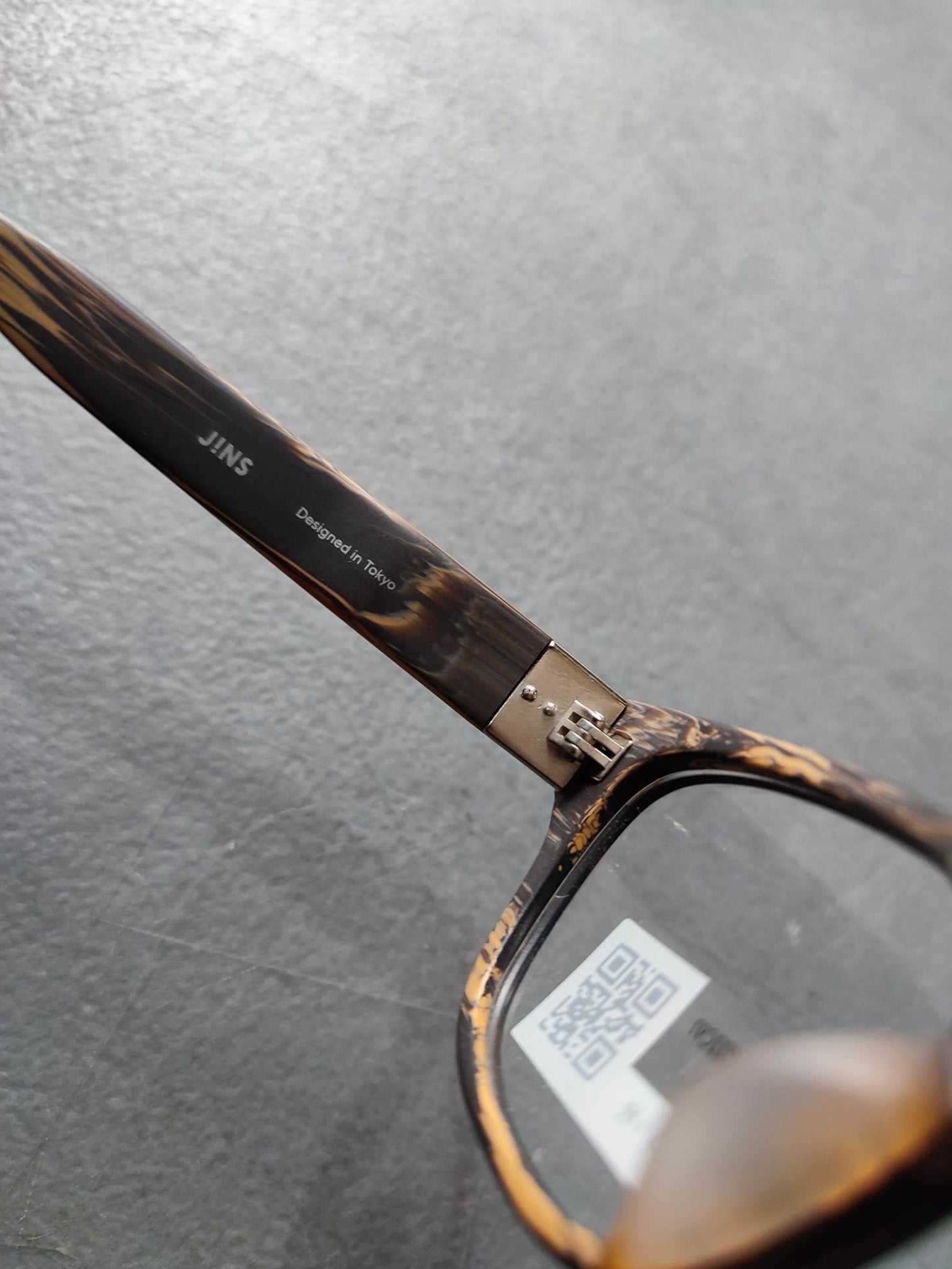 Plastic Frame JINS Matte Black/Brown (AMCF14A022C97) Eyeglass