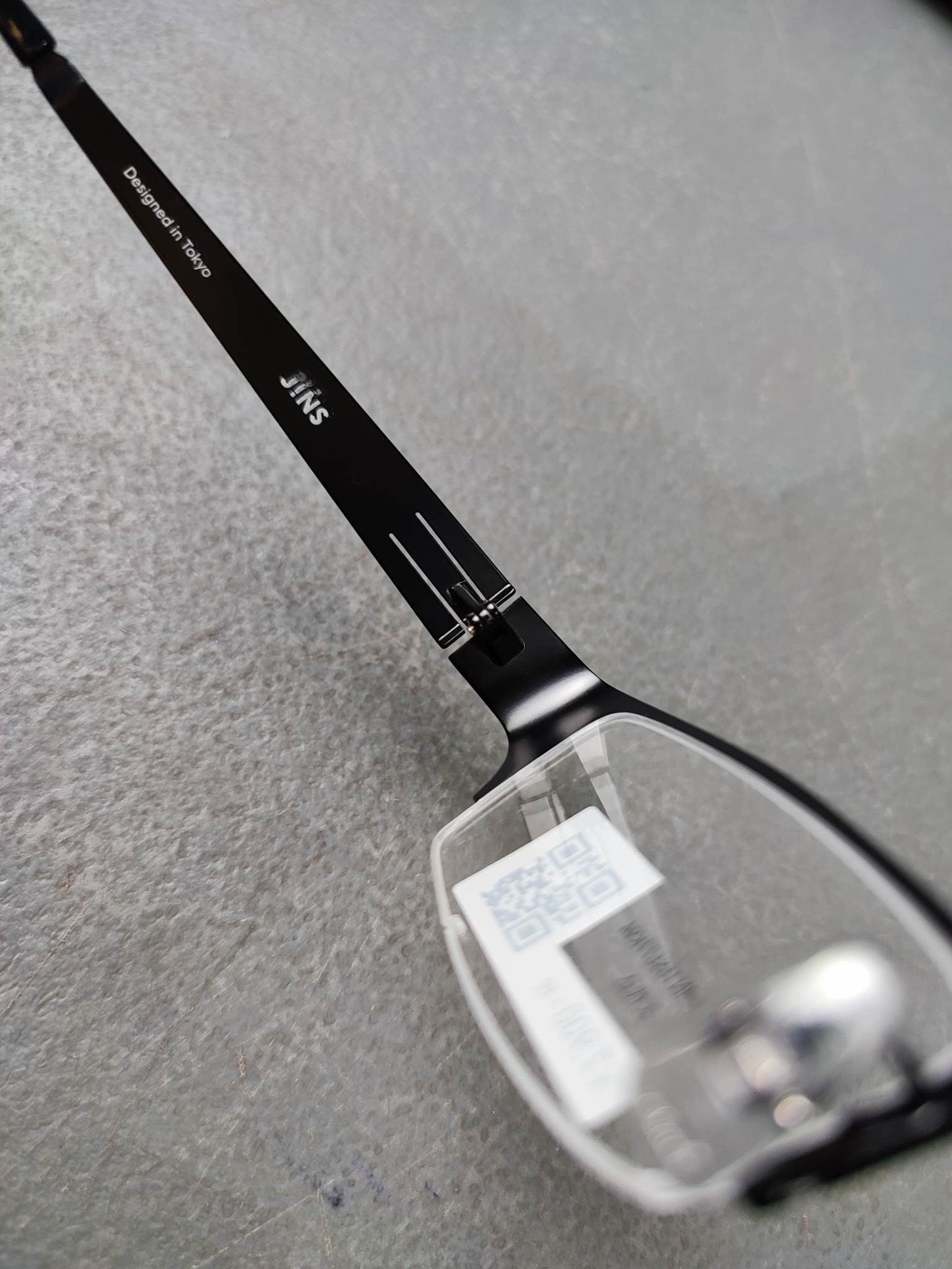 Plastic/Metal Frame JINS Matt Black (AMMN15S577K94) Eyeglass